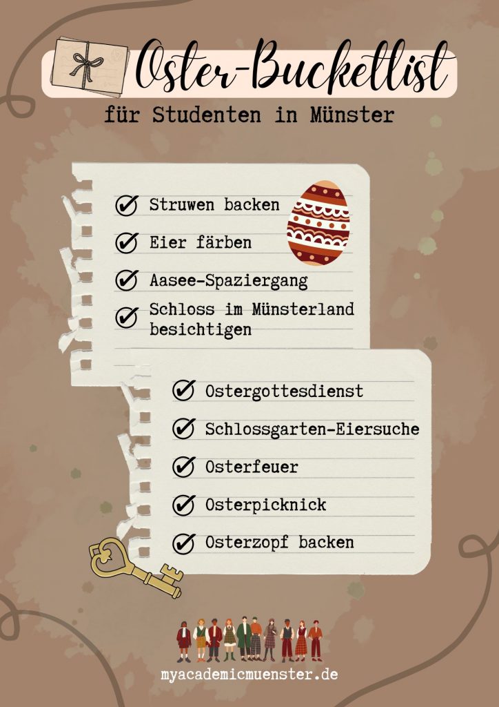 Oster-Bucketlist für Studenten in Münster. 